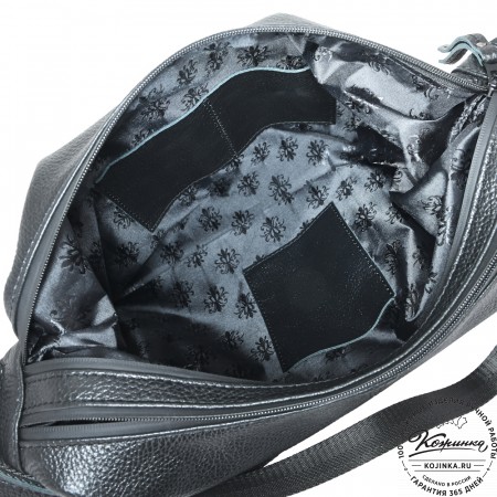  Женская кожаная сумка-трансформер "Ливадия" (черная)